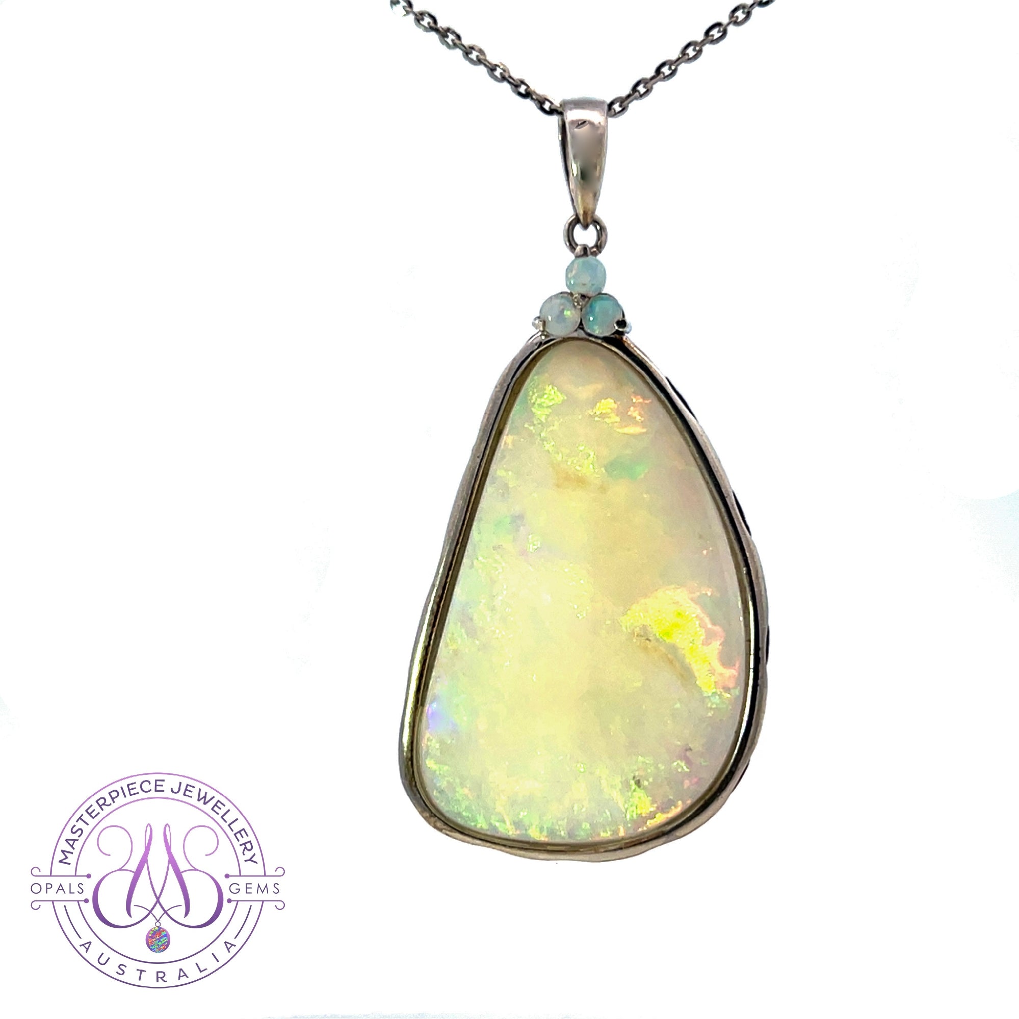 Sterling Silver White Opal pendant