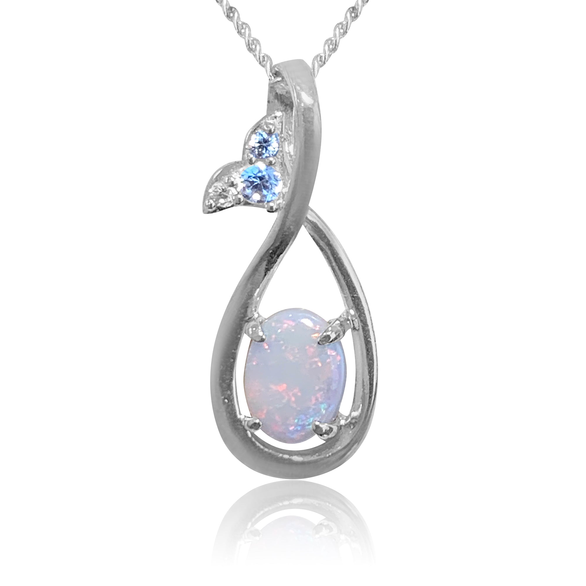 Sterling Silver White Opal pendant