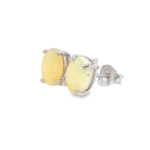 Sterling Silver 8x6mm White Opal studs - Masterpiece Jewellery Opal & Gems Sydney Australia | Online Shop