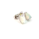 Sterling Silver 8x5mm Pearshape White Opal studs - Masterpiece Jewellery Opal & Gems Sydney Australia | Online Shop