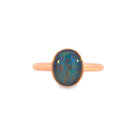 Rose Gold-Plated Sterling Silver Ring - 10x8mm Triplet Opal, Bezel Set, Minimalist Jewelry, Perfect Gift for Her, Opal Ring - Masterpiece Jewellery Opal & Gems Sydney Australia | Online Shop