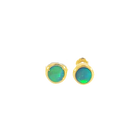 Handmade Opal Stud Earrings - Gold/Silver | Dainty & Cute | Crystal Fire Opal Jewelry | Gift for Her 3mm - Masterpiece Jewellery Opal & Gems Sydney Australia | Online Shop