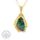 14kt Yellow Gold Boulder Opal 4.86ct pendant - Masterpiece Jewellery Opal & Gems Sydney Australia | Online Shop