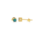 Gold plated Sterling silver 3mm Opal triplet studs - Masterpiece Jewellery Opal & Gems Sydney Australia | Online Shop