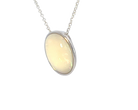 Sterling Silver White Opal slider pendant 15.6x11.8mm - Masterpiece Jewellery Opal & Gems Sydney Australia | Online Shop