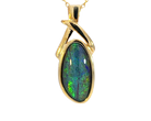 Gold Plated Silver Opal triplet 17x8mm pendant - Masterpiece Jewellery Opal & Gems Sydney Australia | Online Shop