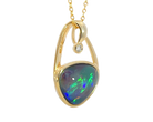 Gold plated silver Opal triplet freeform 11x14mm pendant - Masterpiece Jewellery Opal & Gems Sydney Australia | Online Shop