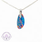 Silver Opal doublet 19x7mm pendant - Masterpiece Jewellery Opal & Gems Sydney Australia | Online Shop