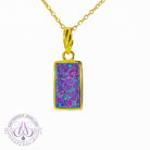 Gold Plated Silver rectangular Opal doublet pendant - Masterpiece Jewellery Opal & Gems Sydney Australia | Online Shop