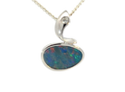 Sterling Silver Opal doublet 19.1x13.4mm pendant - Masterpiece Jewellery Opal & Gems Sydney Australia | Online Shop