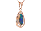 Rose Gold Plated silver Opal doublet pendants - Masterpiece Jewellery Opal & Gems Sydney Australia | Online Shop