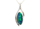 Sterling Silver Opal triplet pendant 33.3x13.3mm - Masterpiece Jewellery Opal & Gems Sydney Australia | Online Shop