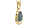 Gold Plated swirl Opal doublet 27.7x11mm pendant - Masterpiece Jewellery Opal & Gems Sydney Australia | Online Shop