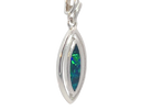 Sterling Silver Marquise shape Opal doublet 12x4mm pendant - Masterpiece Jewellery Opal & Gems Sydney Australia | Online Shop