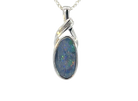 Sterling Silver Opal doublet 12.5x6.7mm pendant - Masterpiece Jewellery Opal & Gems Sydney Australia | Online Shop