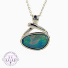 Sterling Silver Opal triplet freeform pendant 16.9x20.9mm - Masterpiece Jewellery Opal & Gems Sydney Australia | Online Shop