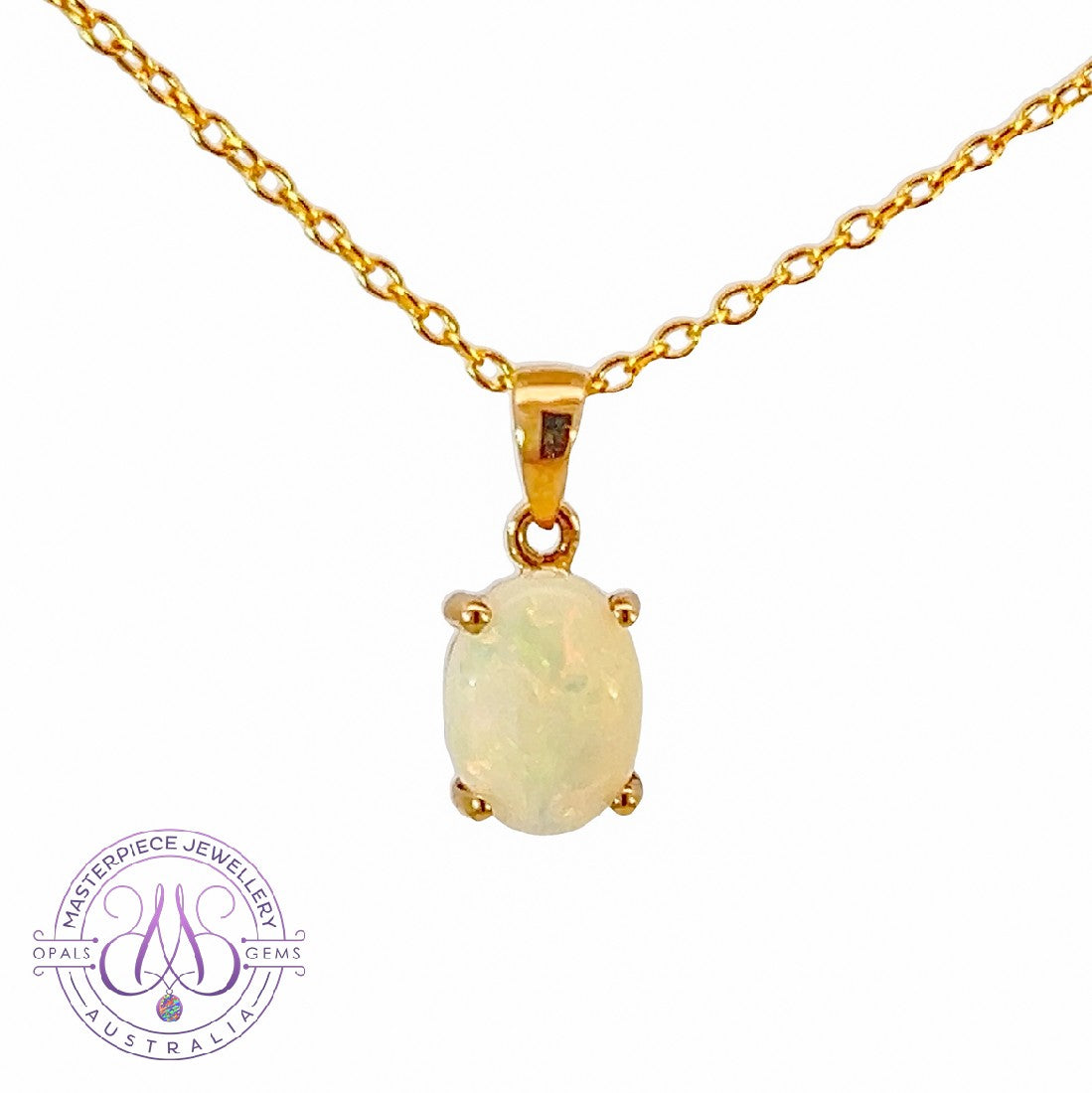 14kt Yellow Gold Opal pendant 0.67ct - Masterpiece Jewellery Opal & Gems Sydney Australia | Online Shop