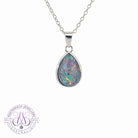 One Sterling Silver Pearshape 10x7mm Opal triplet pendant - Masterpiece Jewellery Opal & Gems Sydney Australia | Online Shop