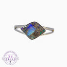 Sterling Silver Boulder Opal torque bangle 32.38ct - Masterpiece Jewellery Opal & Gems Sydney Australia | Online Shop