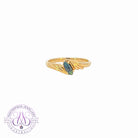 18kt Yellow Gold Black Opal 0.2ct ring - Masterpiece Jewellery Opal & Gems Sydney Australia | Online Shop