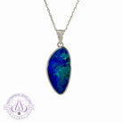 Sterling Silver Blue Opal doublet 23x11mm pendant - Masterpiece Jewellery Opal & Gems Sydney Australia | Online Shop