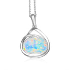 18kt White Gold pendant with one 2.3ct Crystal Opal - Masterpiece Jewellery Opal & Gems Sydney Australia | Online Shop