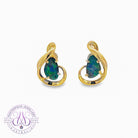 9kt Yellow Gold Boulder Opal 2.07ct earrings - Masterpiece Jewellery Opal & Gems Sydney Australia | Online Shop