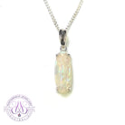 One Sterling Silver Light Opal 1.8ct Oval claw pendant