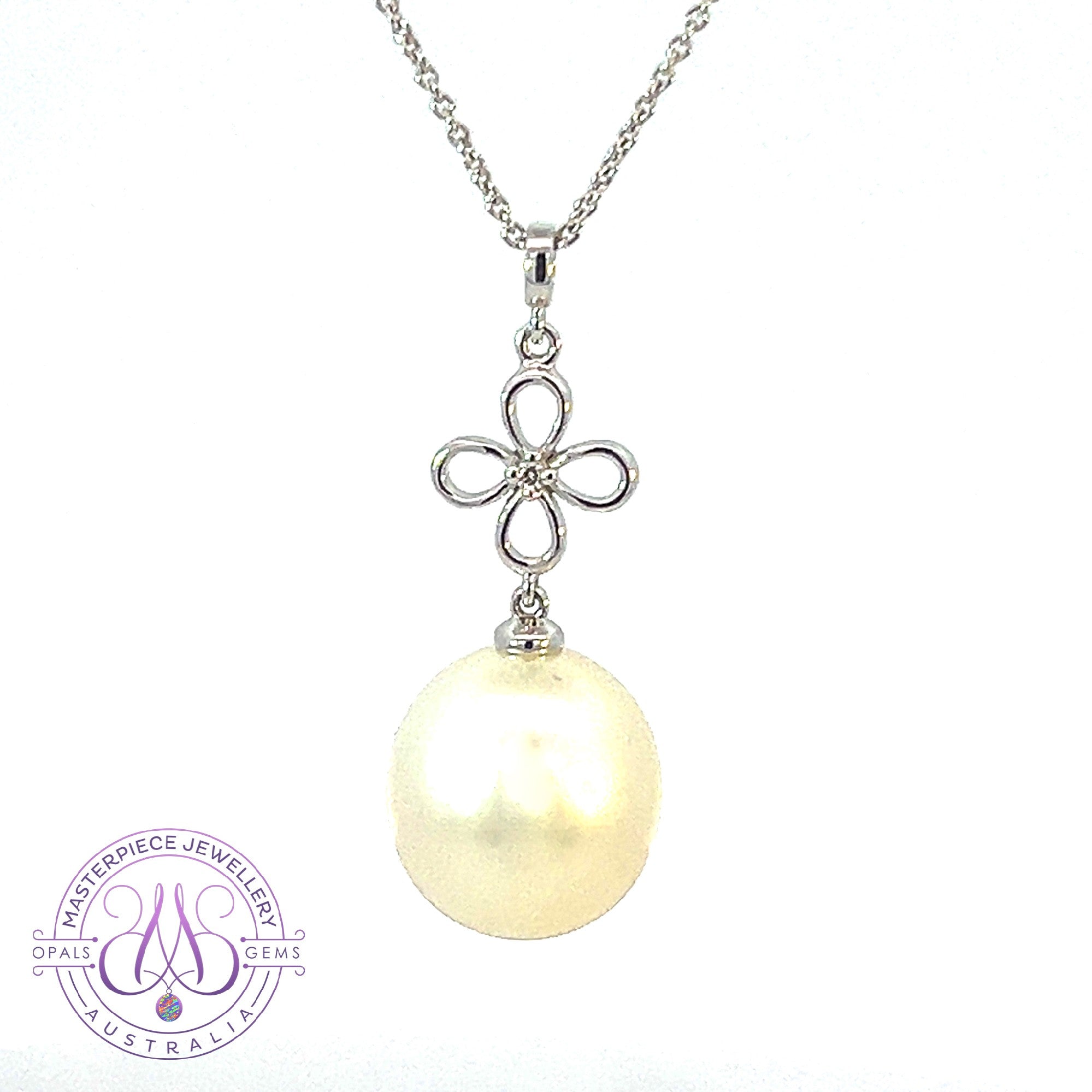 Sterling Silver South Sea 11mm Pearl pendant 