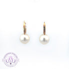 9kt Yellow Gold huggie style South Sea Pearl 9-9.5mm earrings