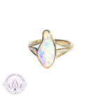 18kt Yellow gold 1.1ct freeform Opal and diamond ring