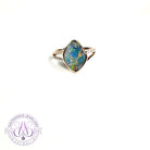 14kt Rose Gold Boulder Opal 3.45ct diamond ring