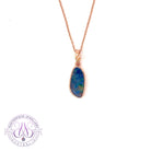 Rose Gold plated Sterling Silver Opal doublet pendant