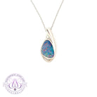 Sterling Silver Opal Red Violet Doublet pendant