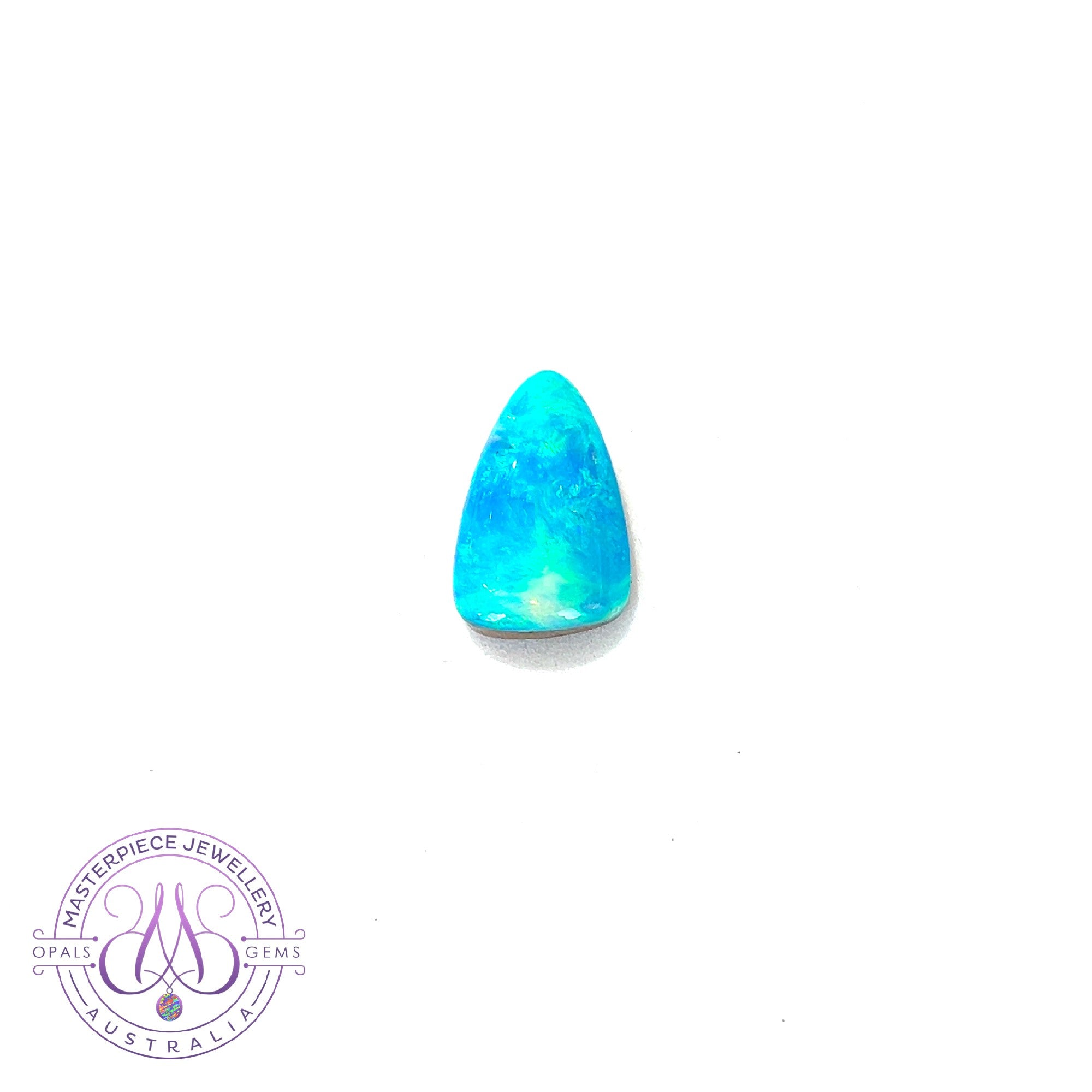 Loose Light Blue Teal pear shape Opal doublet 5.95ct