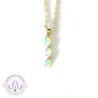 18kt White Gold dangling Crystal Opal pendant 0.42ct