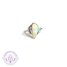 Sterling Silver Freeform Pearshape Crystal Opal long design ring