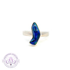 Sterling Silver Freeform Green Blue Black Opal 2.15ct ring