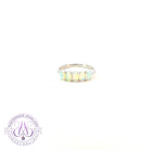 14kt White Gold Crystal Opal 0.76ct half eternity band  