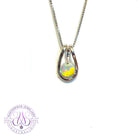 9kt White Gold 5.5mm Crystal Opal pendant