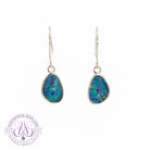 Sterling Silver dangling freeform shape Opal doublet earrings