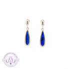 Sterling Silver dangling Blue Opal doublet dangling earrings