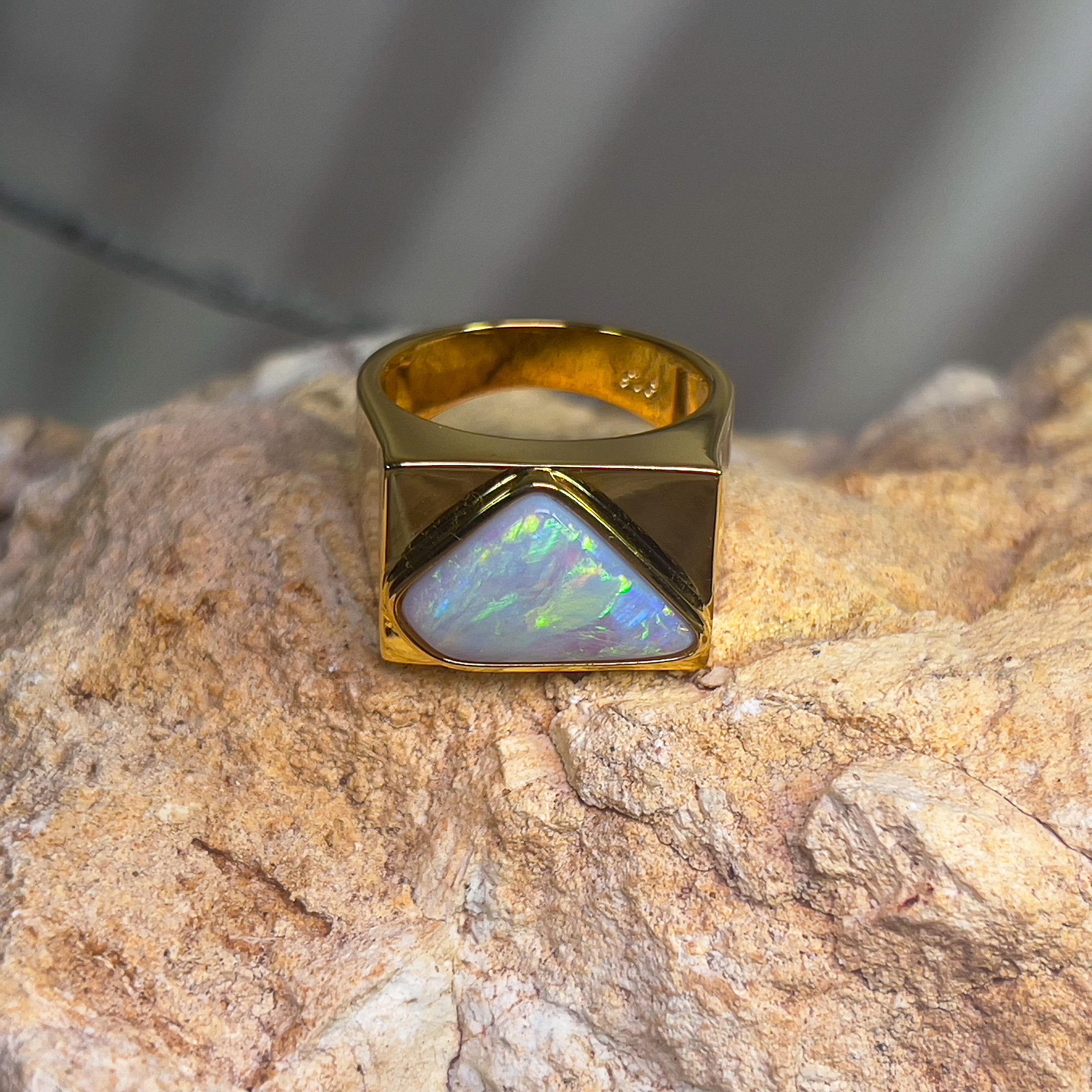 Gold Plated Sterling Silver 3.7ct Light Opal - Masterpiece Jewellery Opal & Gems Sydney Australia | Online Shop