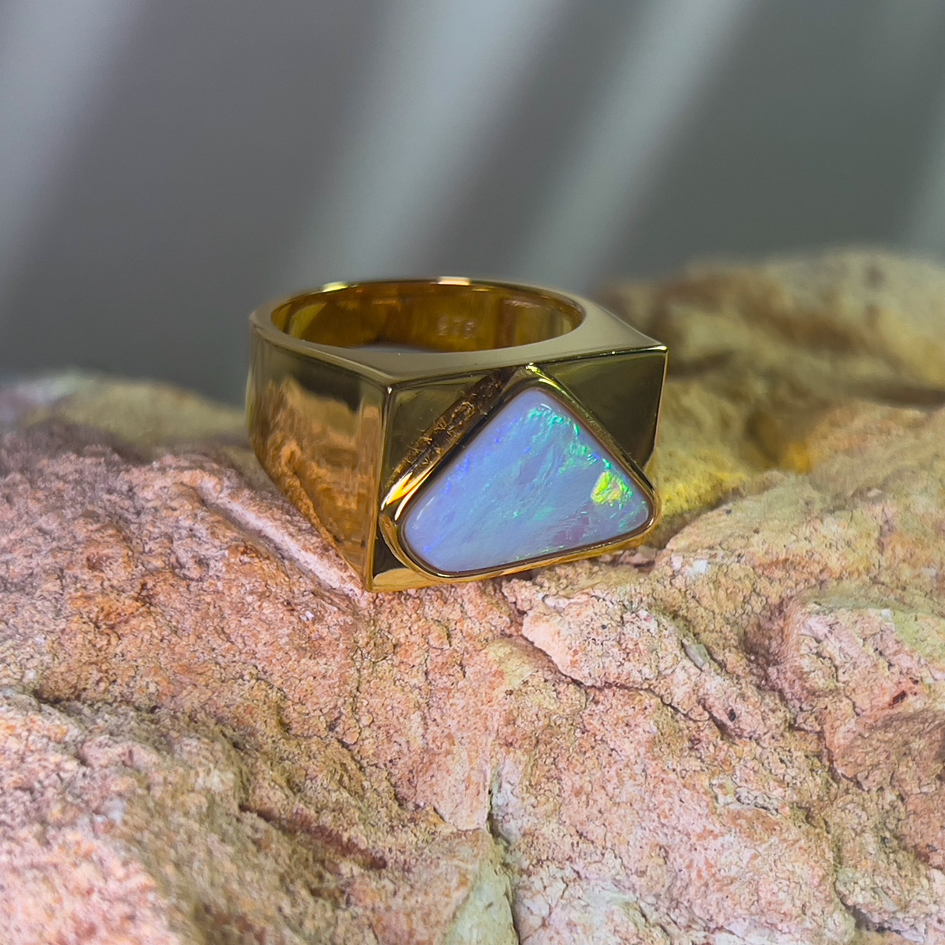 Gold Plated Sterling Silver 3.7ct Light Opal - Masterpiece Jewellery Opal & Gems Sydney Australia | Online Shop