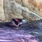 Sterling Silver matte and gold plated Boulder Opal 2.8ct ring - Masterpiece Jewellery Opal & Gems Sydney Australia | Online Shop