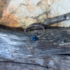 Sterling Silver Black Opal 0.4ct Deep Blue solitaire ring - Masterpiece Jewellery Opal & Gems Sydney Australia | Online Shop