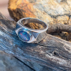 Sterling Silver 11x9mm Opal triplet gents style ring - Masterpiece Jewellery Opal & Gems Sydney Australia | Online Shop