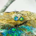 Handmade Opal Stud Earrings - Gold/Silver | Dainty & Cute | Crystal Fire Opal Jewelry | Gift for Her 3mm - Masterpiece Jewellery Opal & Gems Sydney Australia | Online Shop