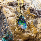 14kt Yellow Gold Boulder Opal 4.86ct pendant - Masterpiece Jewellery Opal & Gems Sydney Australia | Online Shop