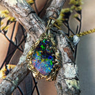 14kt Yellow Gold Boulder Opal 4.86ct pendant - Masterpiece Jewellery Opal & Gems Sydney Australia | Online Shop